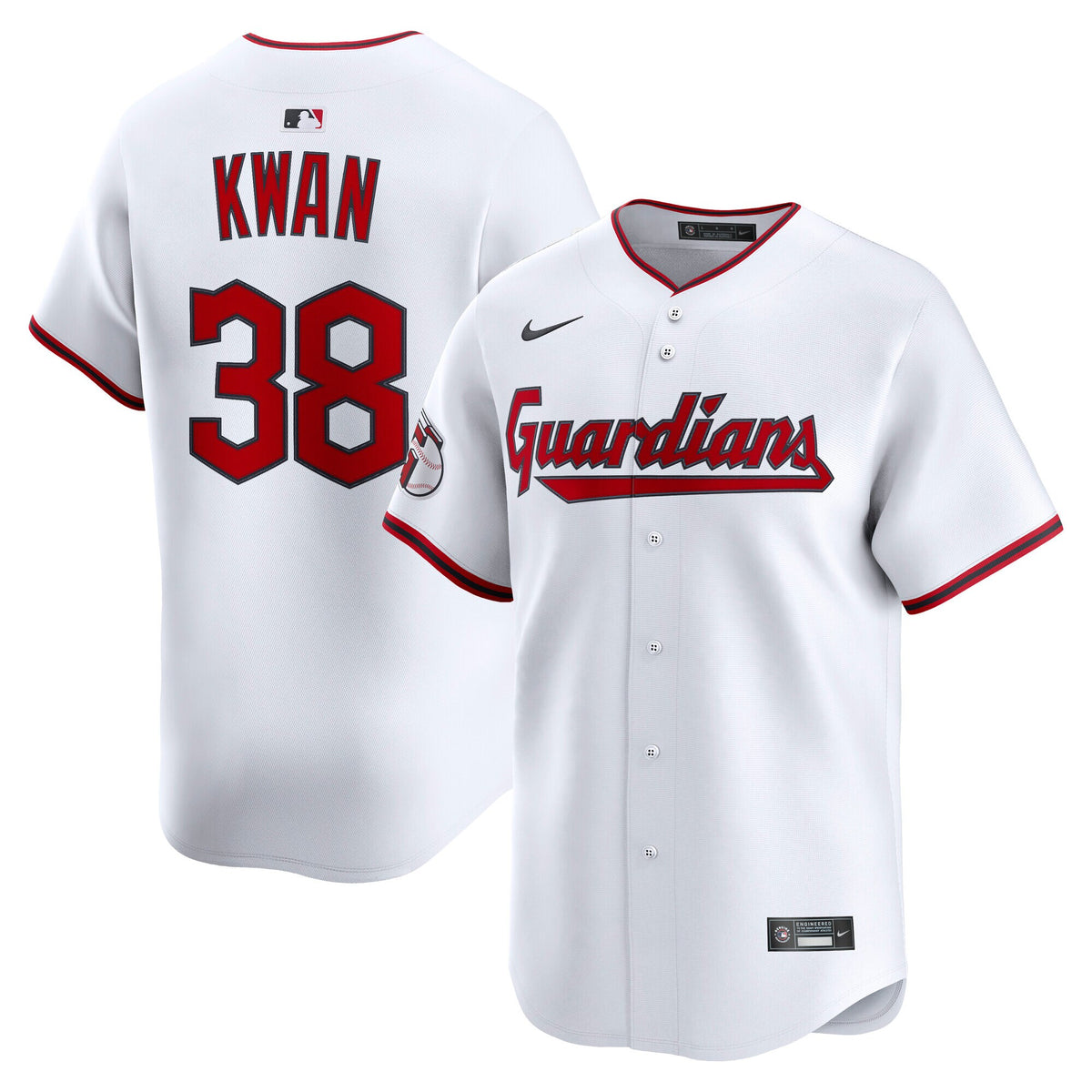 Cleveland Guardians Steven Kwan White Home Limited Player Jersey