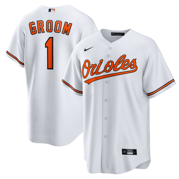 Baltimore Orioles White #1 Groom Home Replica Jersey