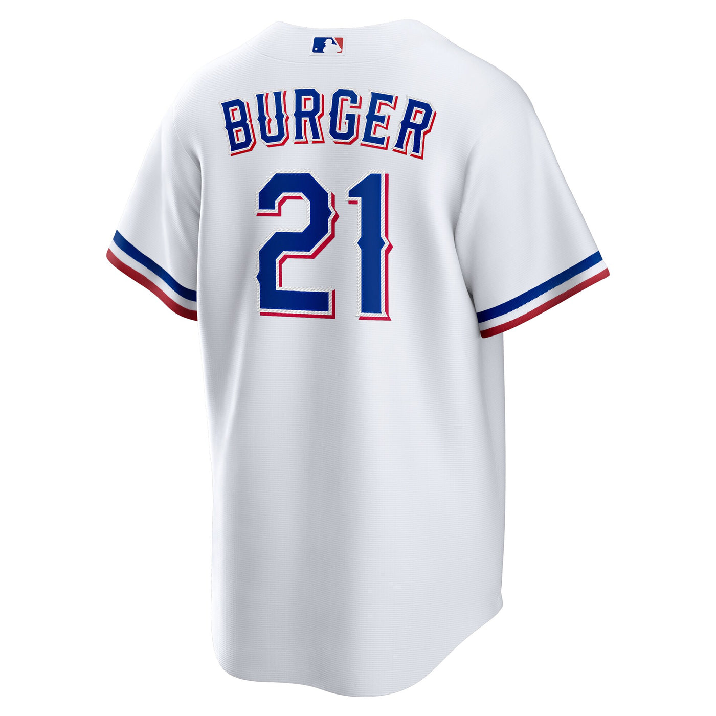 Texas Rangers Jake Burger Nike White Home Replica Jersey