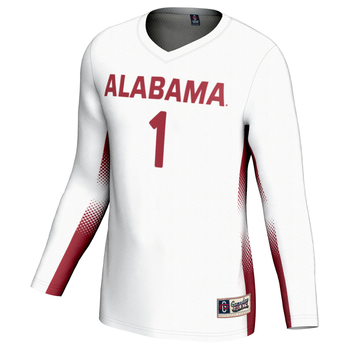 #1 Alabama Crimson Tide GameDay Greats Lightweight Volleyball Jersey – White