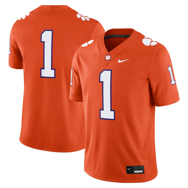 Nike #1 Orange Clemson Tigers Game Jersey