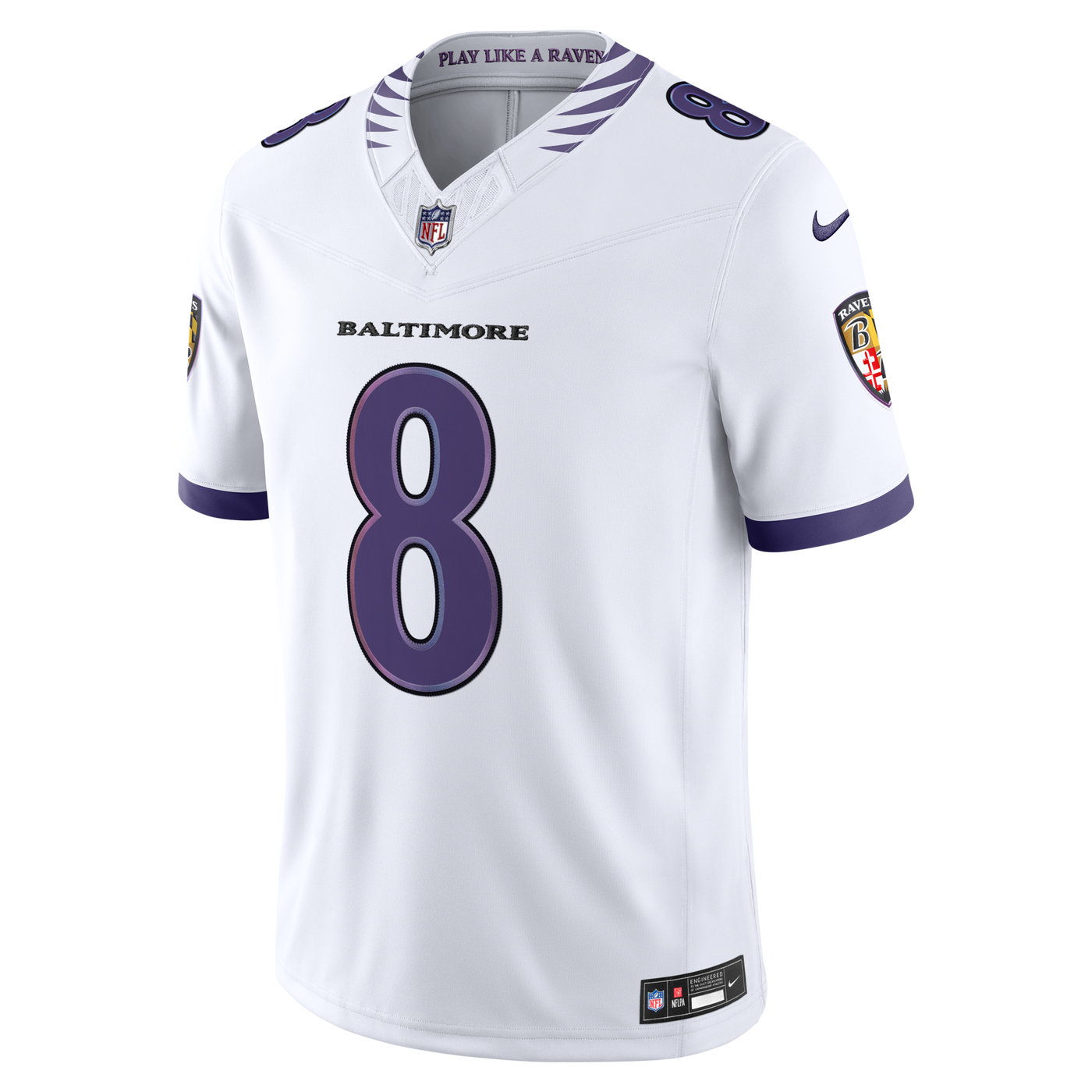 Baltimore Ravens Lamar Jackson Nike White Vapor F.U.S.E. Stitched Limited Jersey