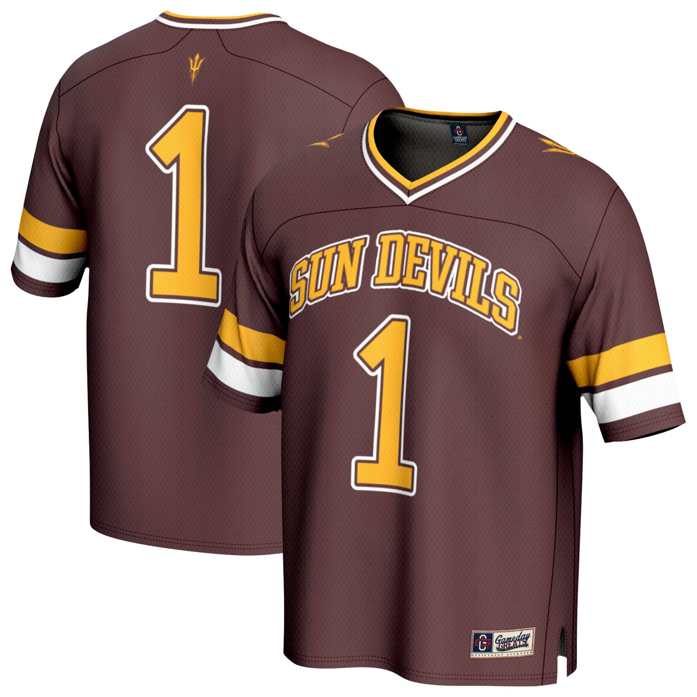GameDay Greats Maroon #1 Arizona State Sun Devils Lightweight Collegiate Football Fashion Jersey