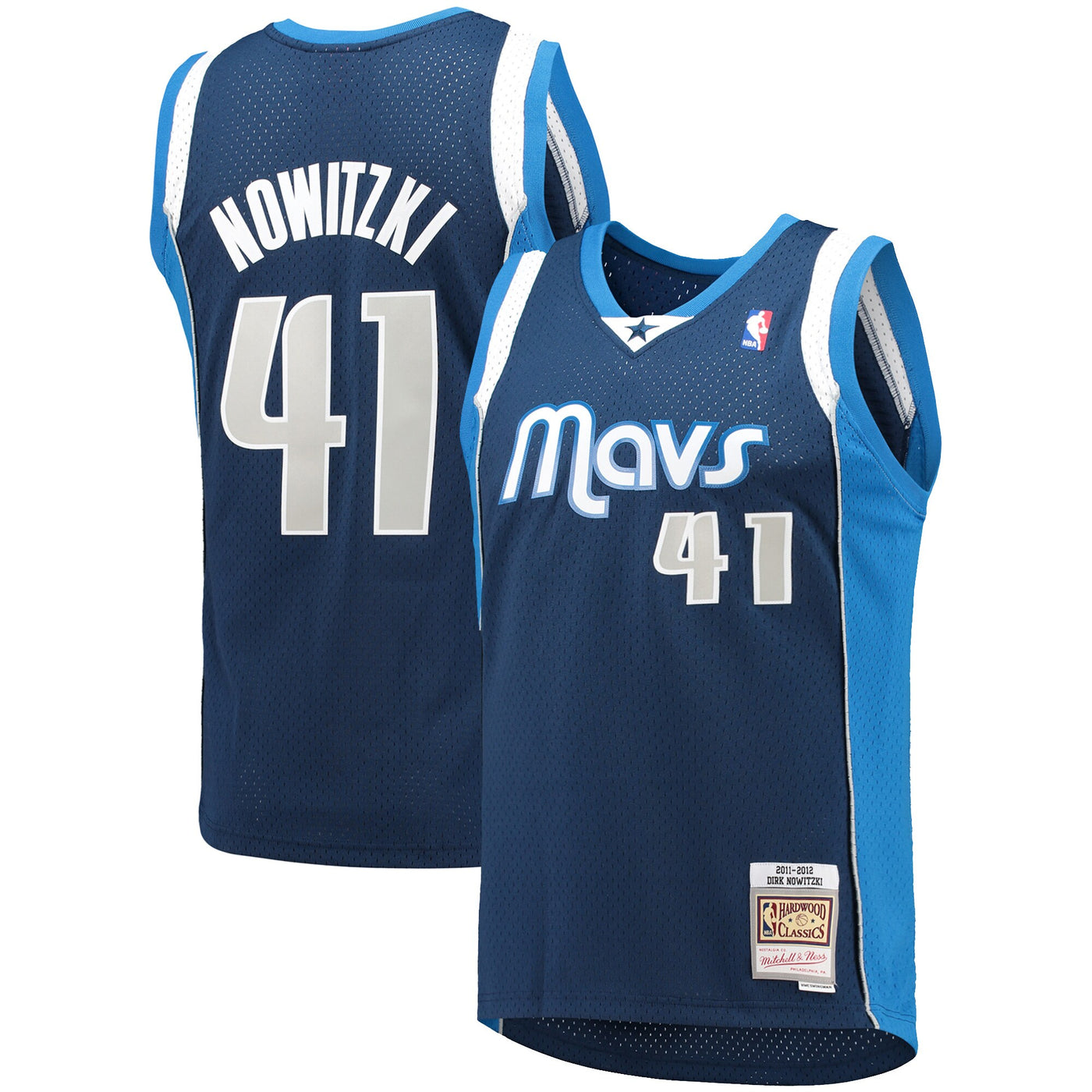 Mitchell & Ness Dirk Nowitzki Navy Dallas Mavericks 2011/12 Hardwood Classics Swingman Jersey