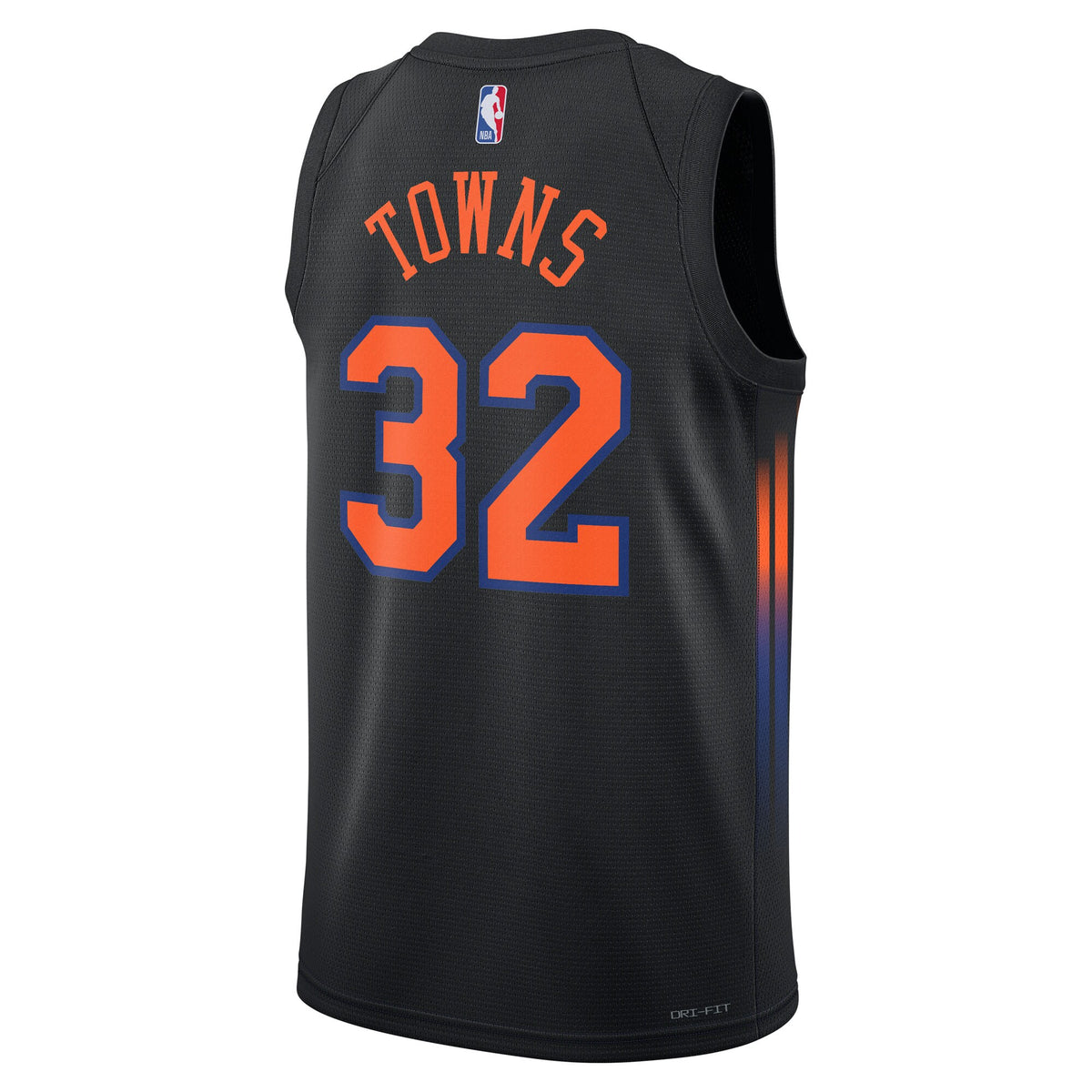 New York Knicks Jordan Brand Statement Edition Jersey - Black - Karl-Anthony Towns -