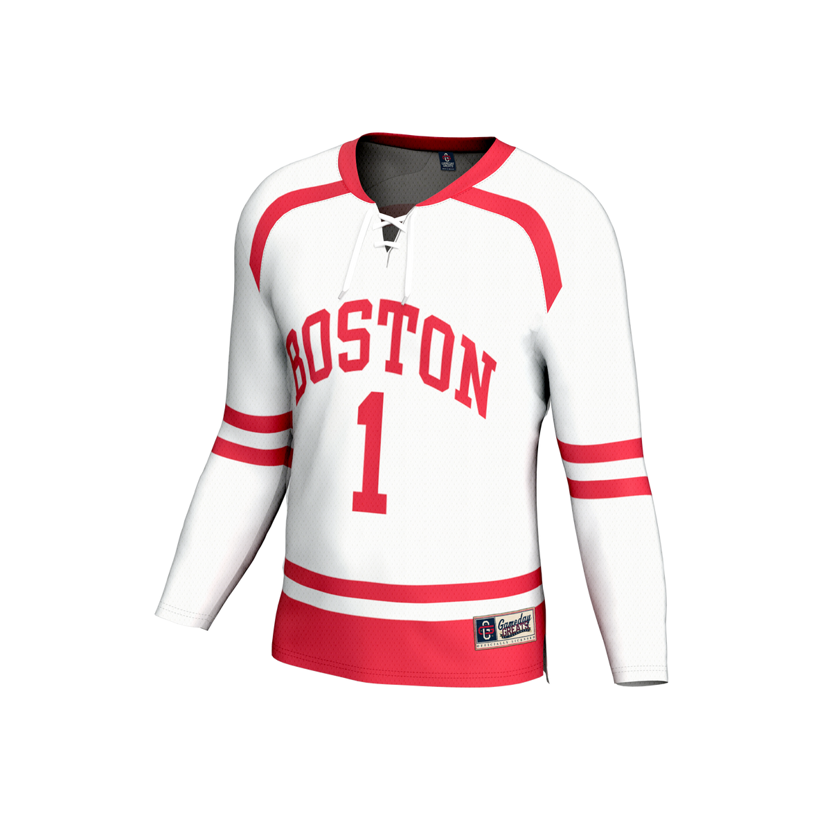 Boston University GameDay Greats Lightweight Collegiate Hockey Fashion Jersey - White