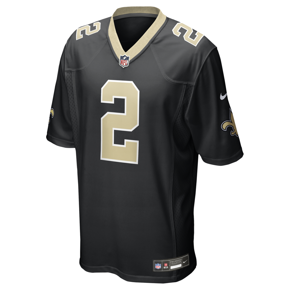 New Orleans Saints Spencer Rattler Black Team Game Jersey