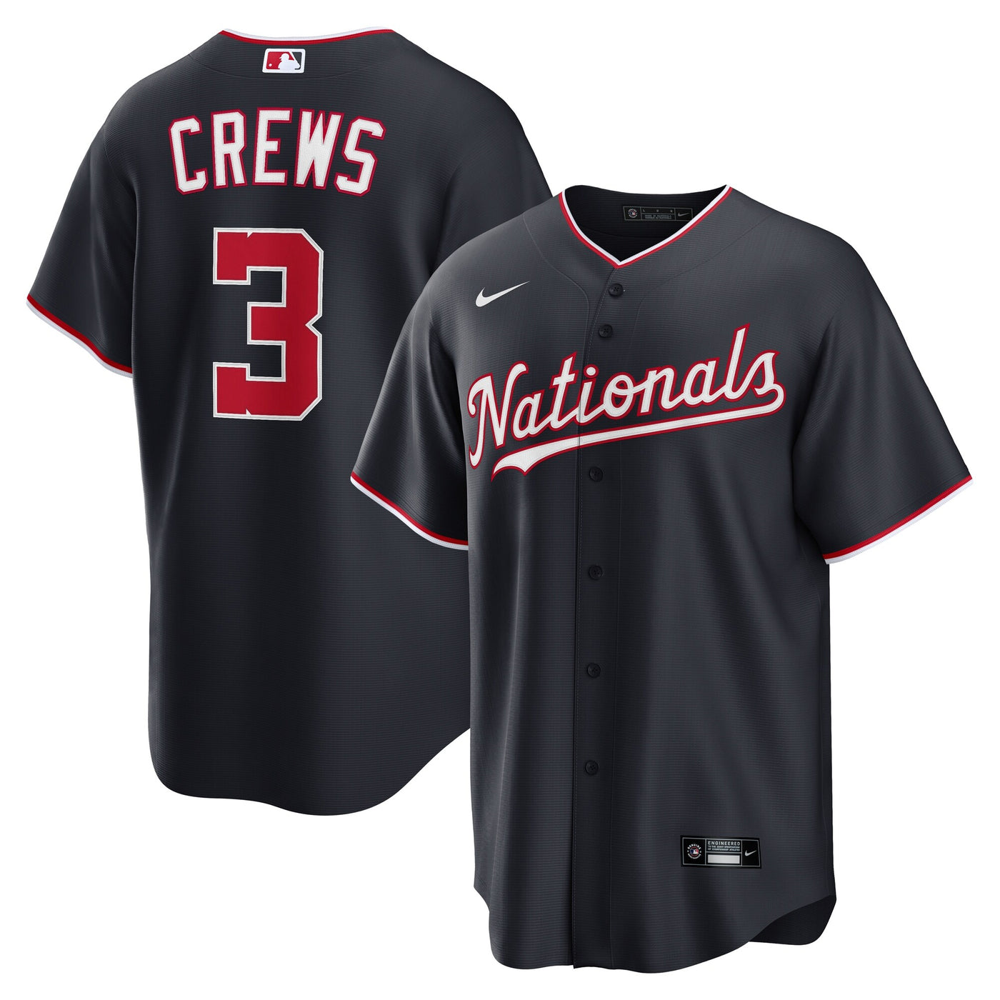 Washington Nationals Dylan Crews Nike Navy Alternate Replica Jersey