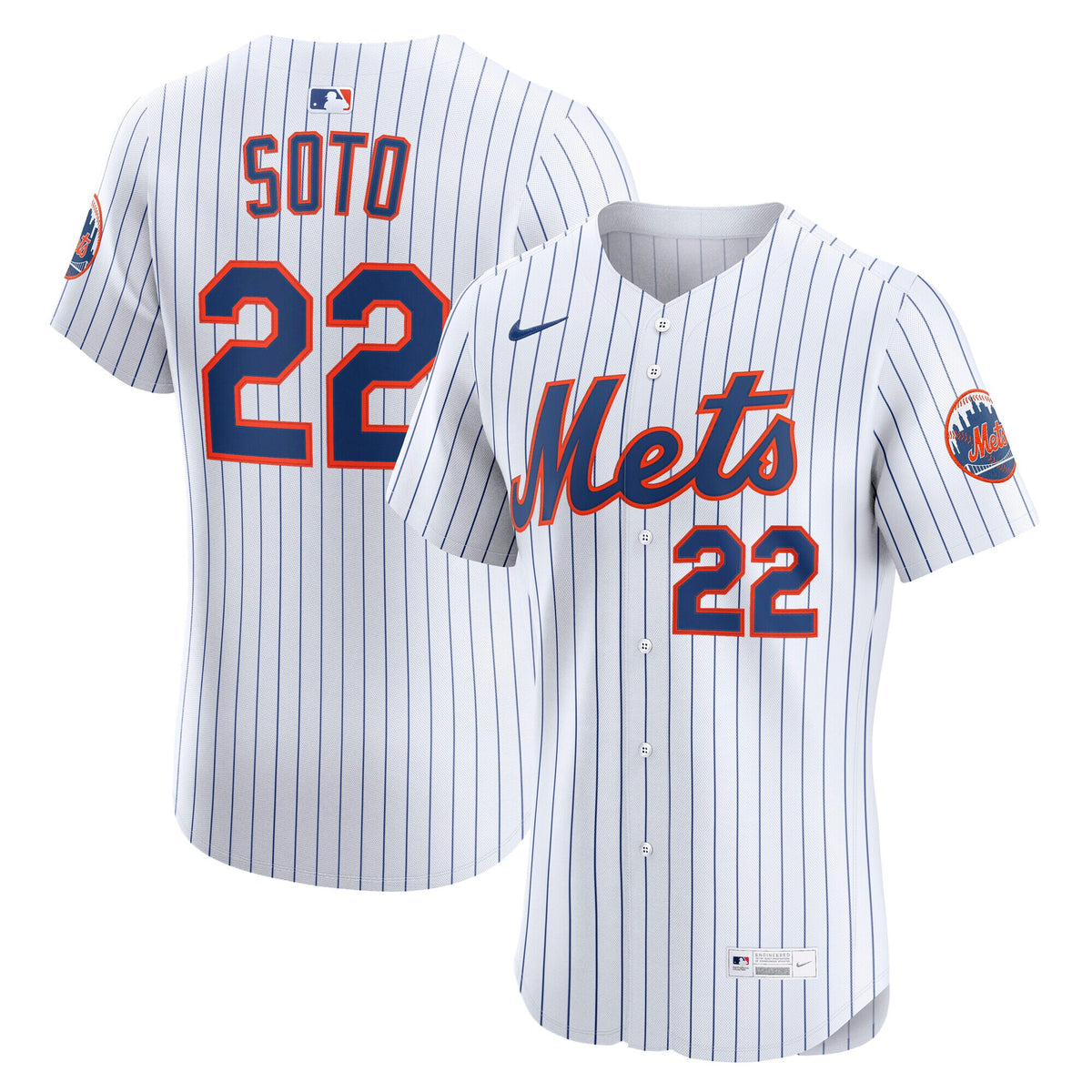 New York Mets Juan Soto White Home Elite Jersey