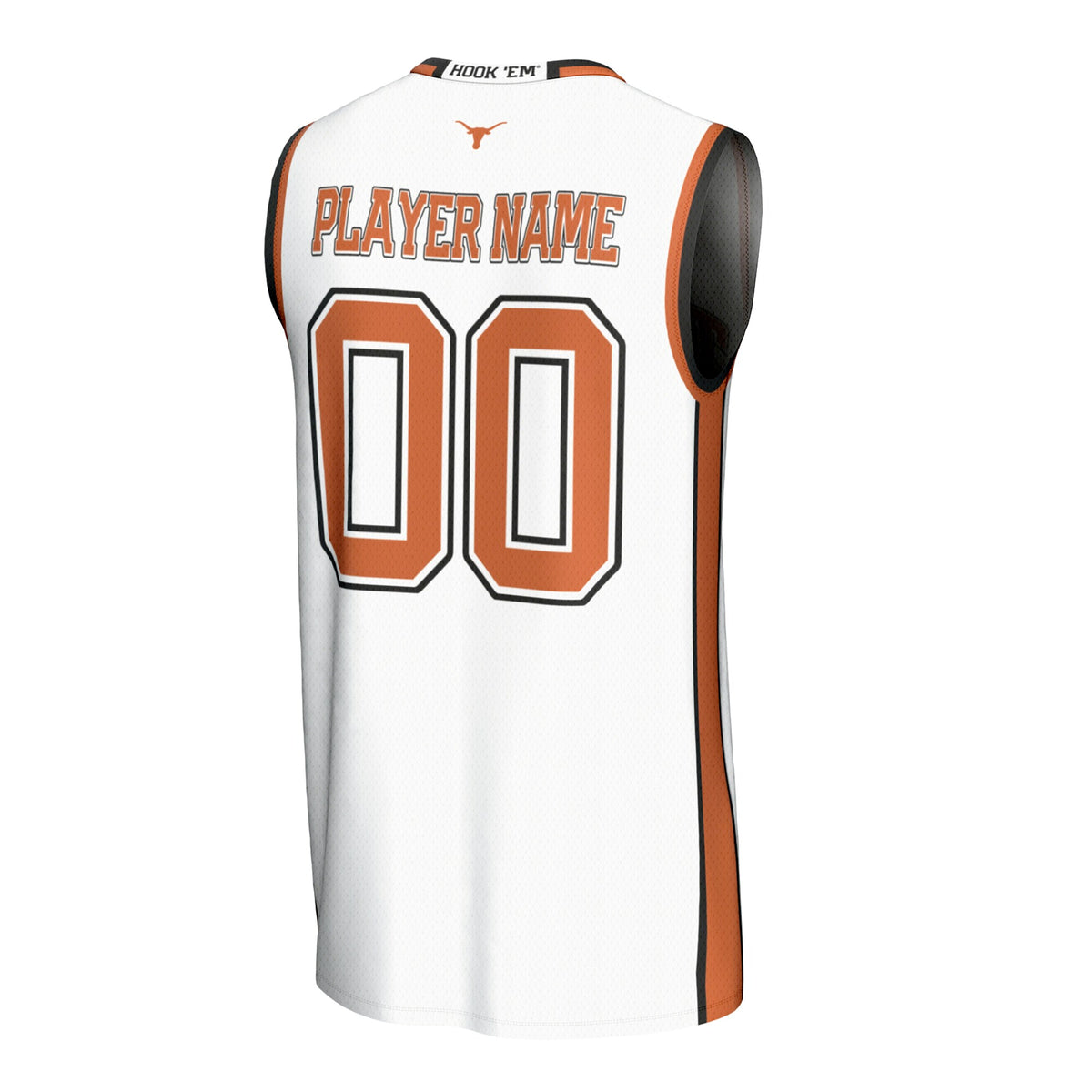 Texas Longhorns GameDay Greats NIL Pick-A-Player Lightweight Basketball Fashion Jersey - White