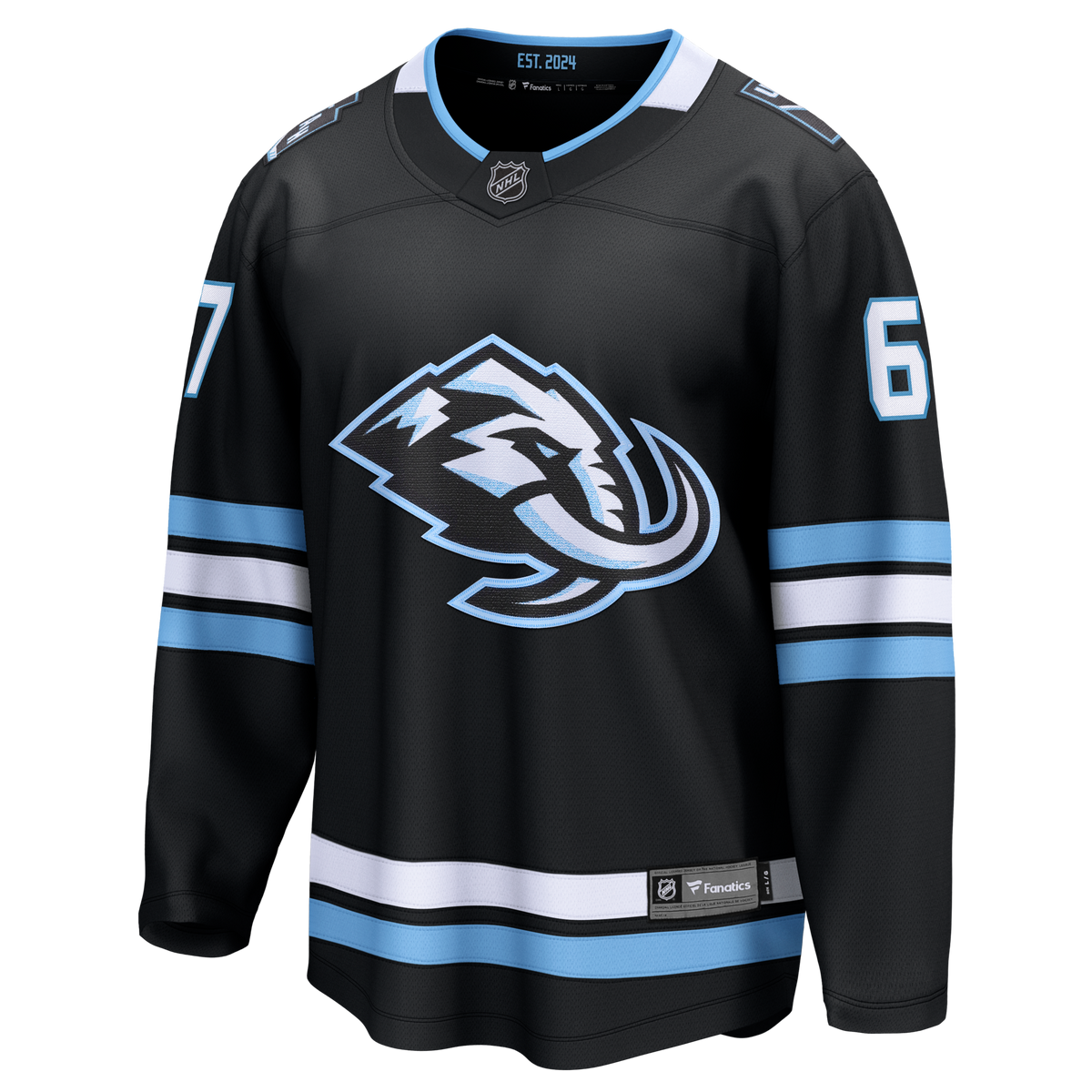 Utah Mammoth Lawson Crouse Fanatics Black Home Breakaway Player Jersey