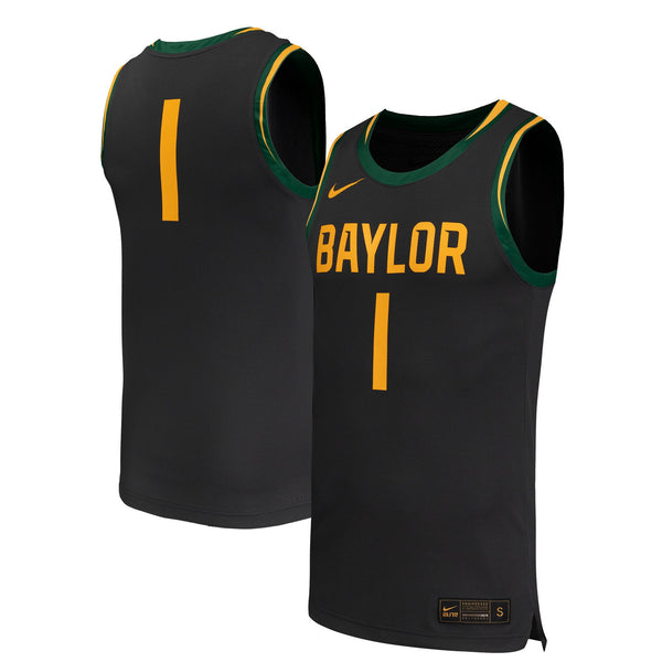 #1 Baylor Bears Replica Basketball Jersey - Black
