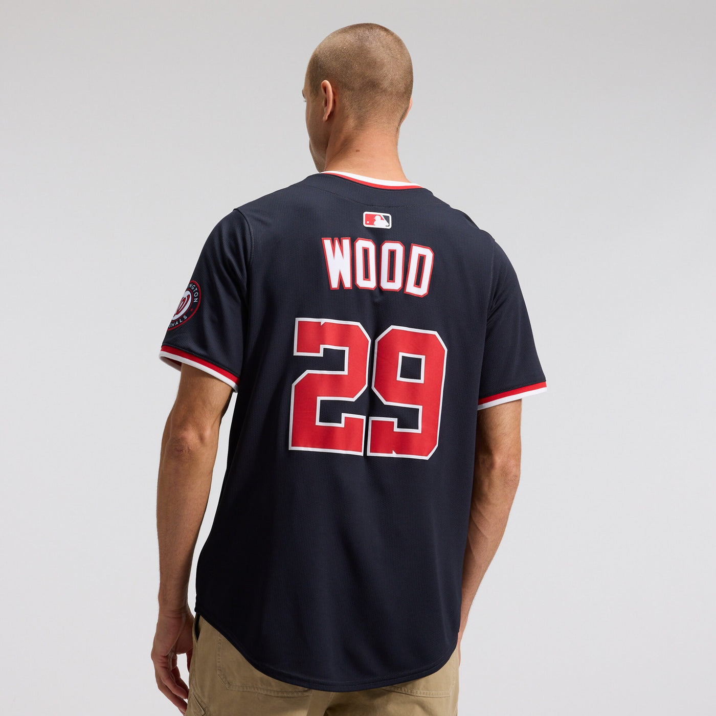 Washington Nationals James Wood Nike Navy Alternate Limited Player Jersey