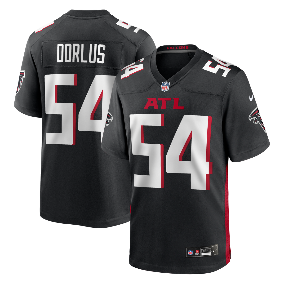 Atlanta Falcons Brandon Dorlus Black Team Game Jersey