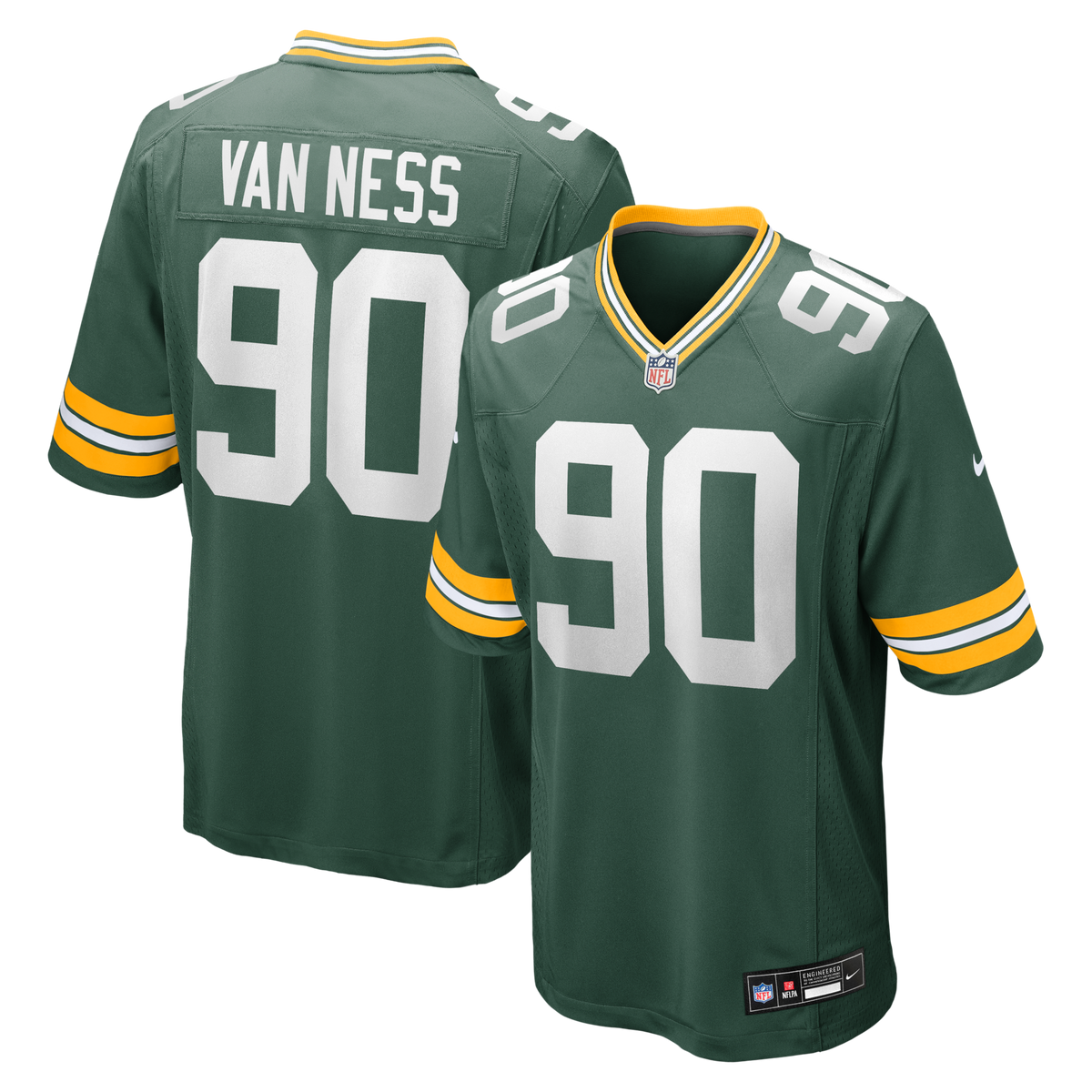 Green Bay Packers Lukas Van Ness Green Game Jersey