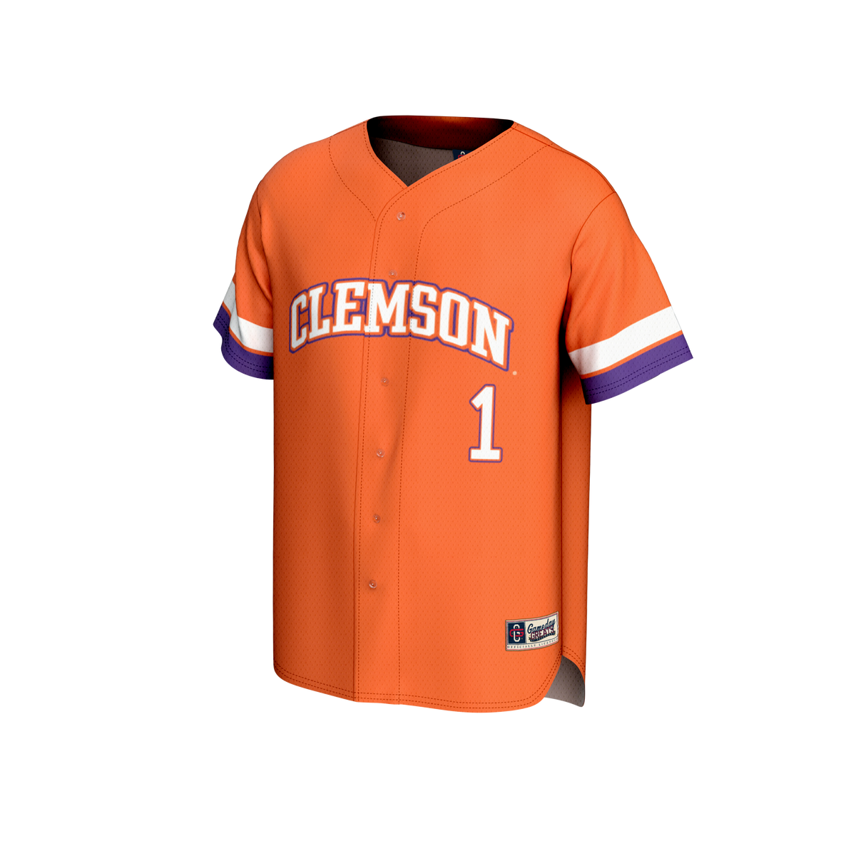 #1 Clemson Tigers GameDay Greats Lightweight Collegiate Baseball Fashion Jersey - Orange