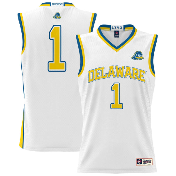 GameDay Greats White Delaware Fightin' Blue Hens Lightweight Basketball Jersey