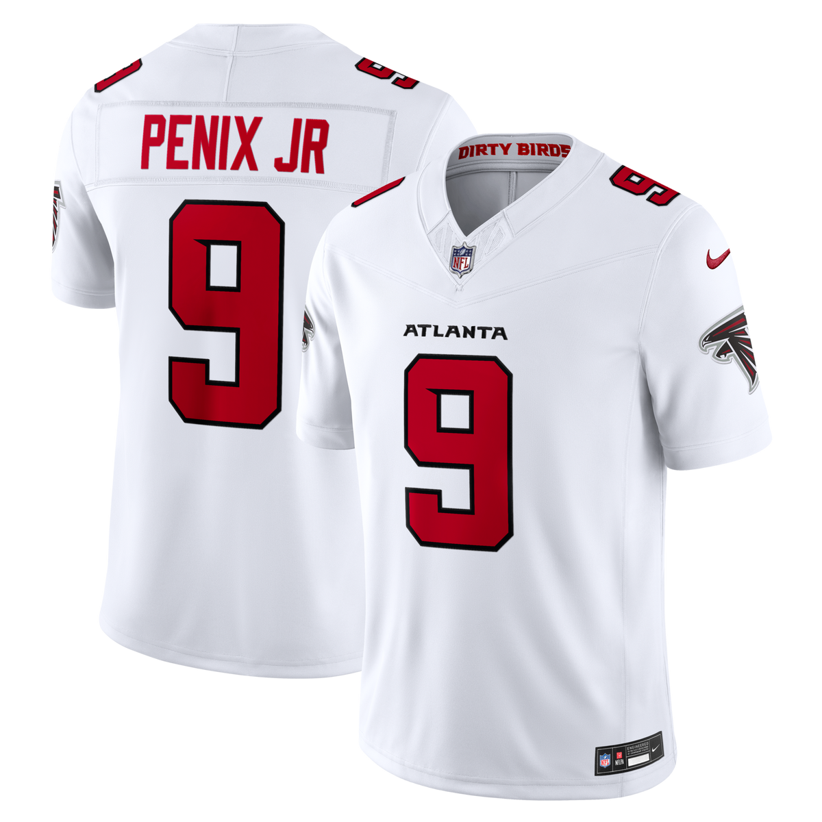 Atlanta Falcons Michael Penix Jr. White Vapor F.U.S.E. Stitched Limited Jersey