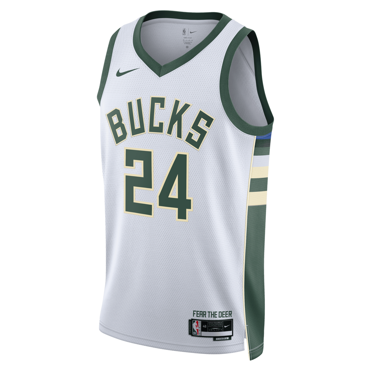 Milwaukee Bucks Association Edition Swingman Jersey - White - Jaime Jaquez Jr. -