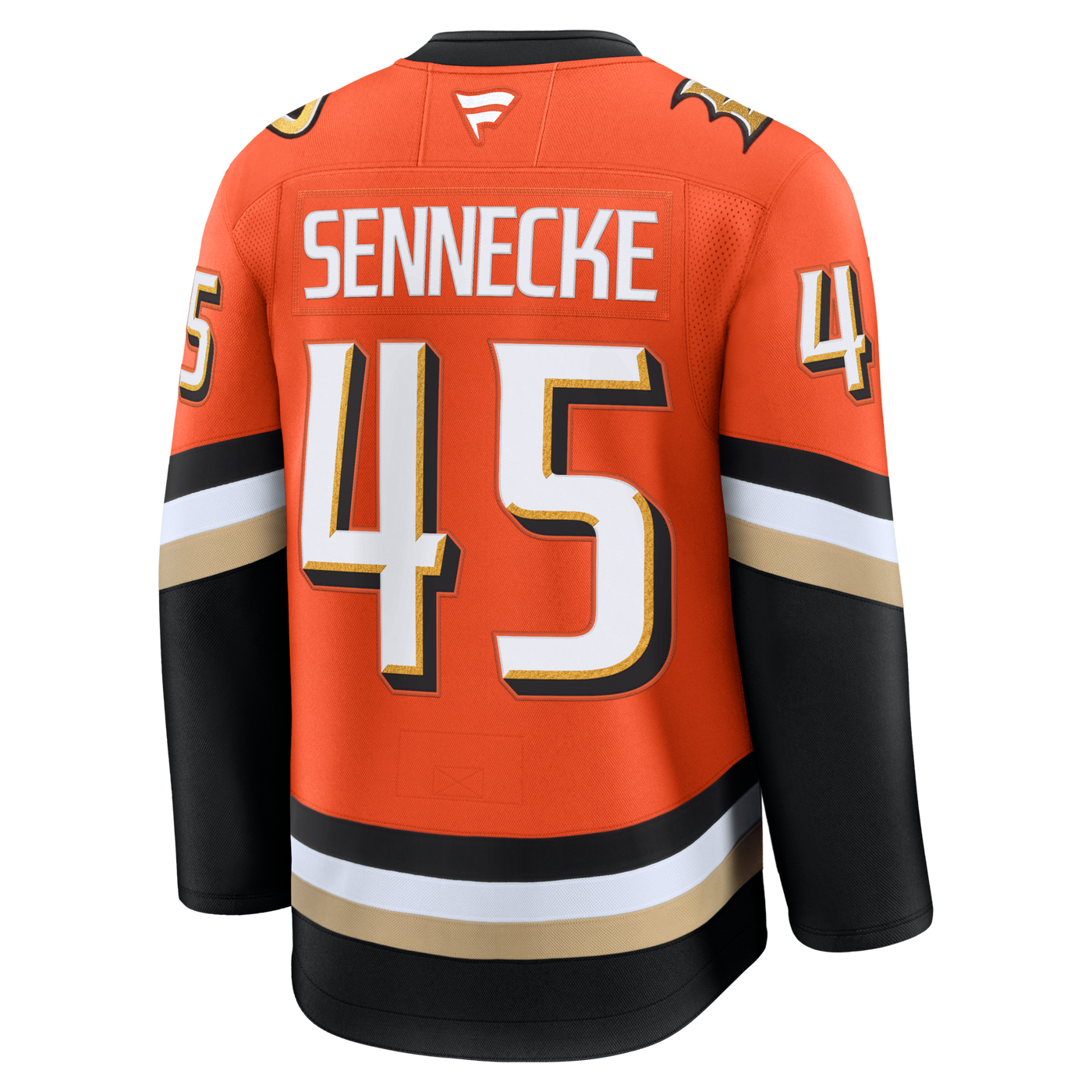 Anaheim Ducks Beckett Sennecke Fanatics Orange Home Premium Jersey