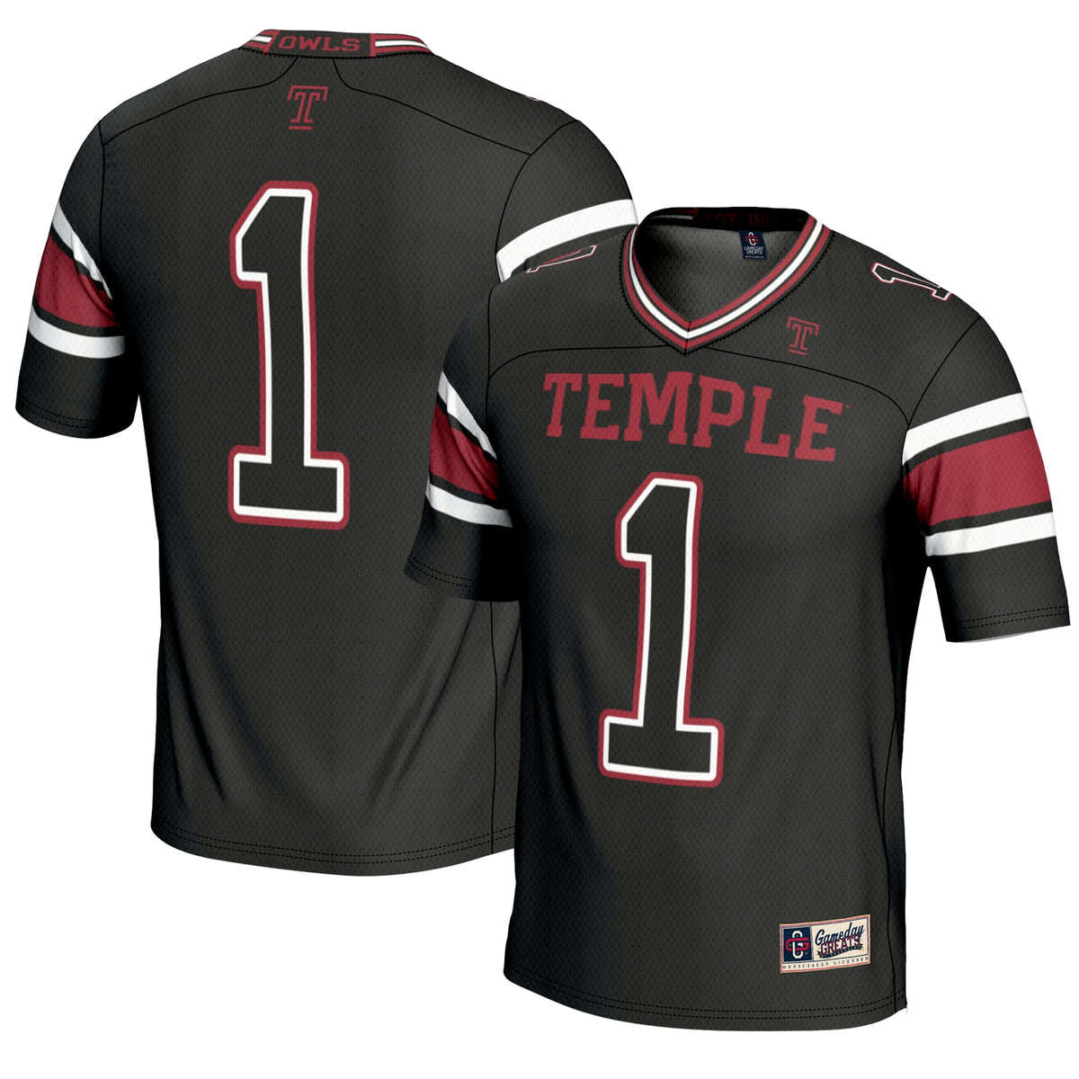 #1 Temple Owls GameDay Greats Endzone Football Jersey - Black