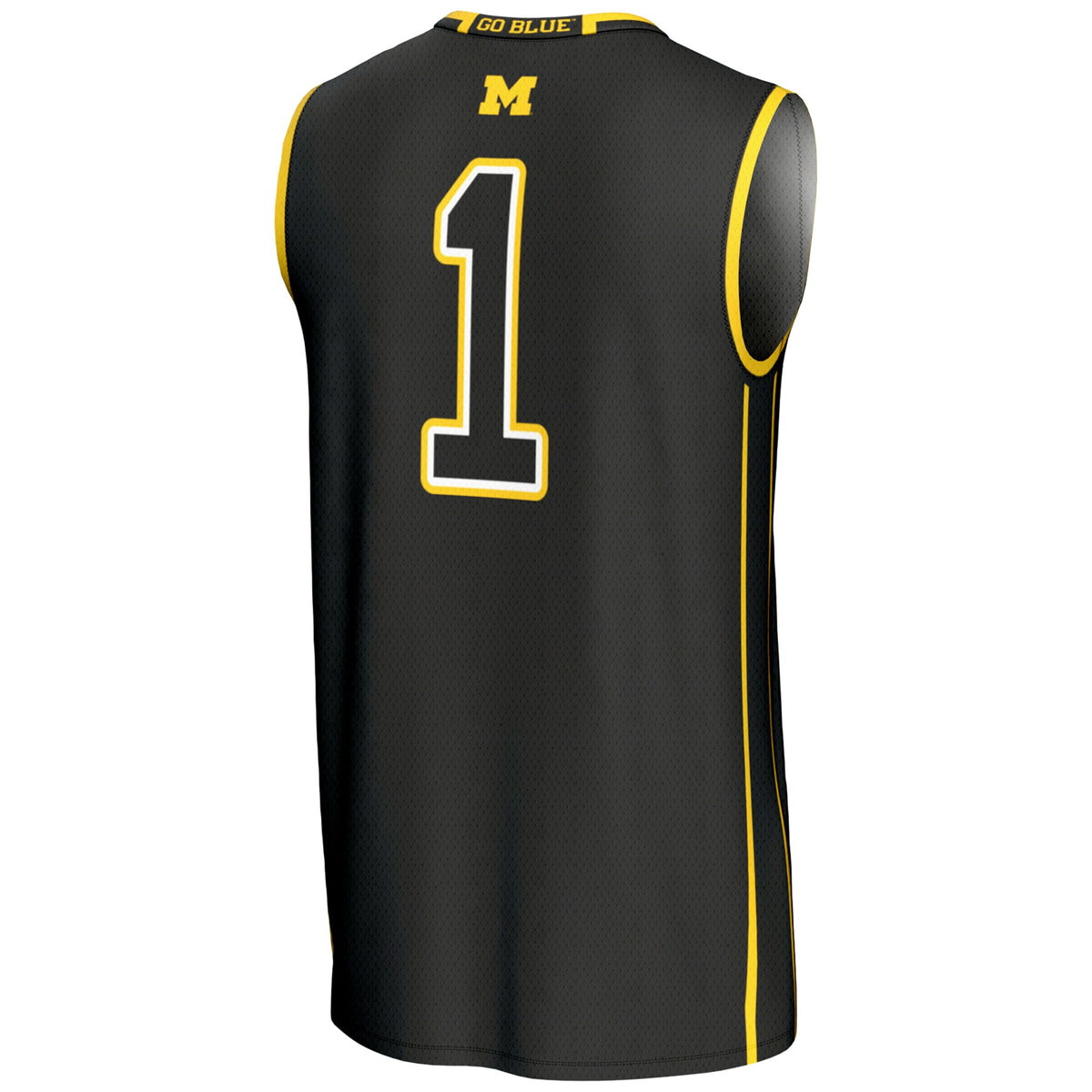 #1 Michigan Wolverines GameDay Greats Lightweight Basketball Jersey - Black