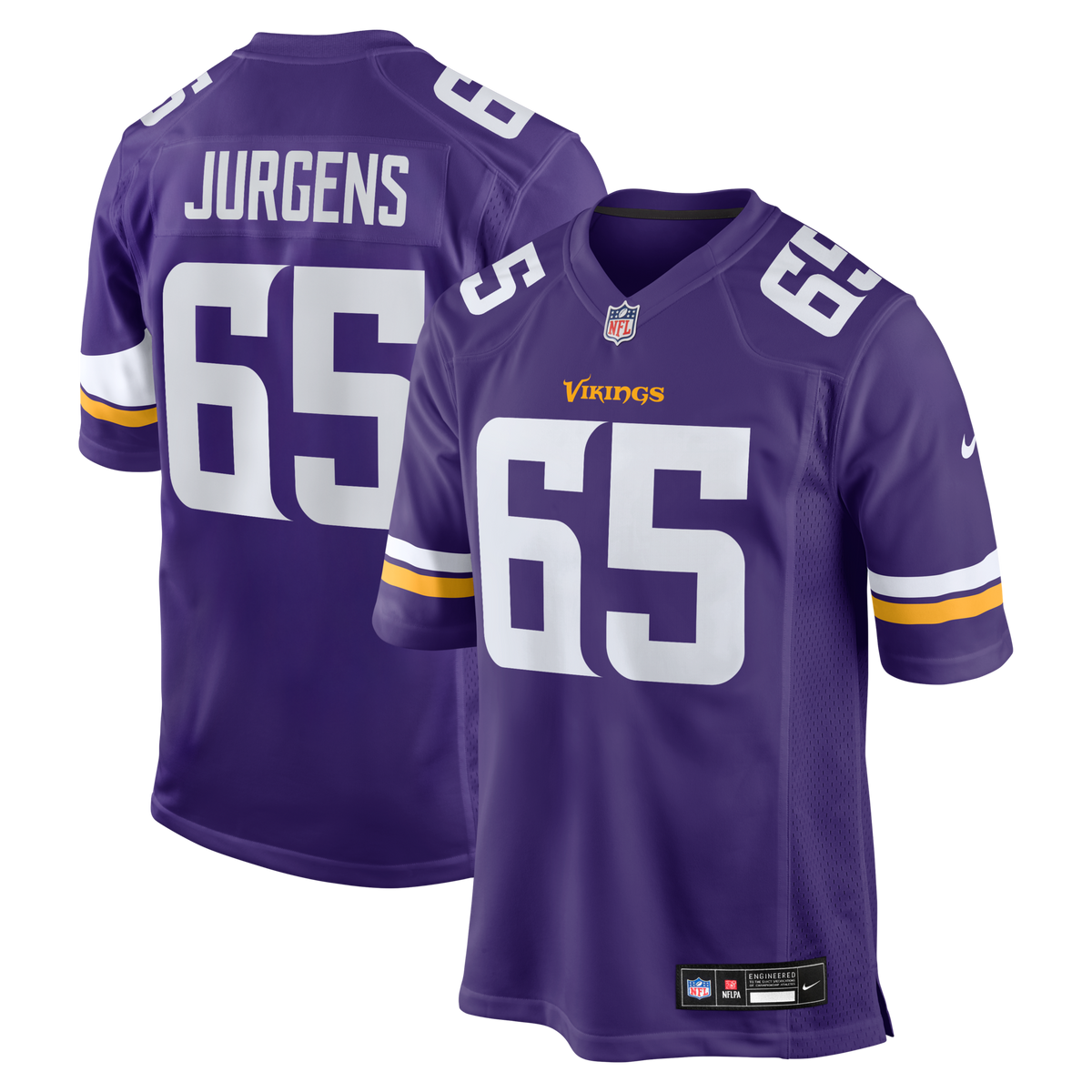 Minnesota Vikings Michael Jurgens Purple Game Jersey