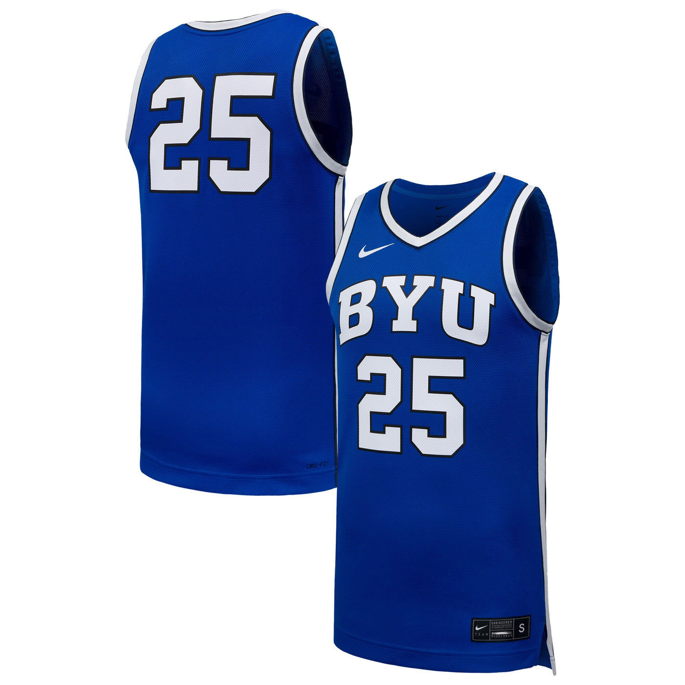 Nike #25 Royal BYU Cougars Replica Basketball Jersey