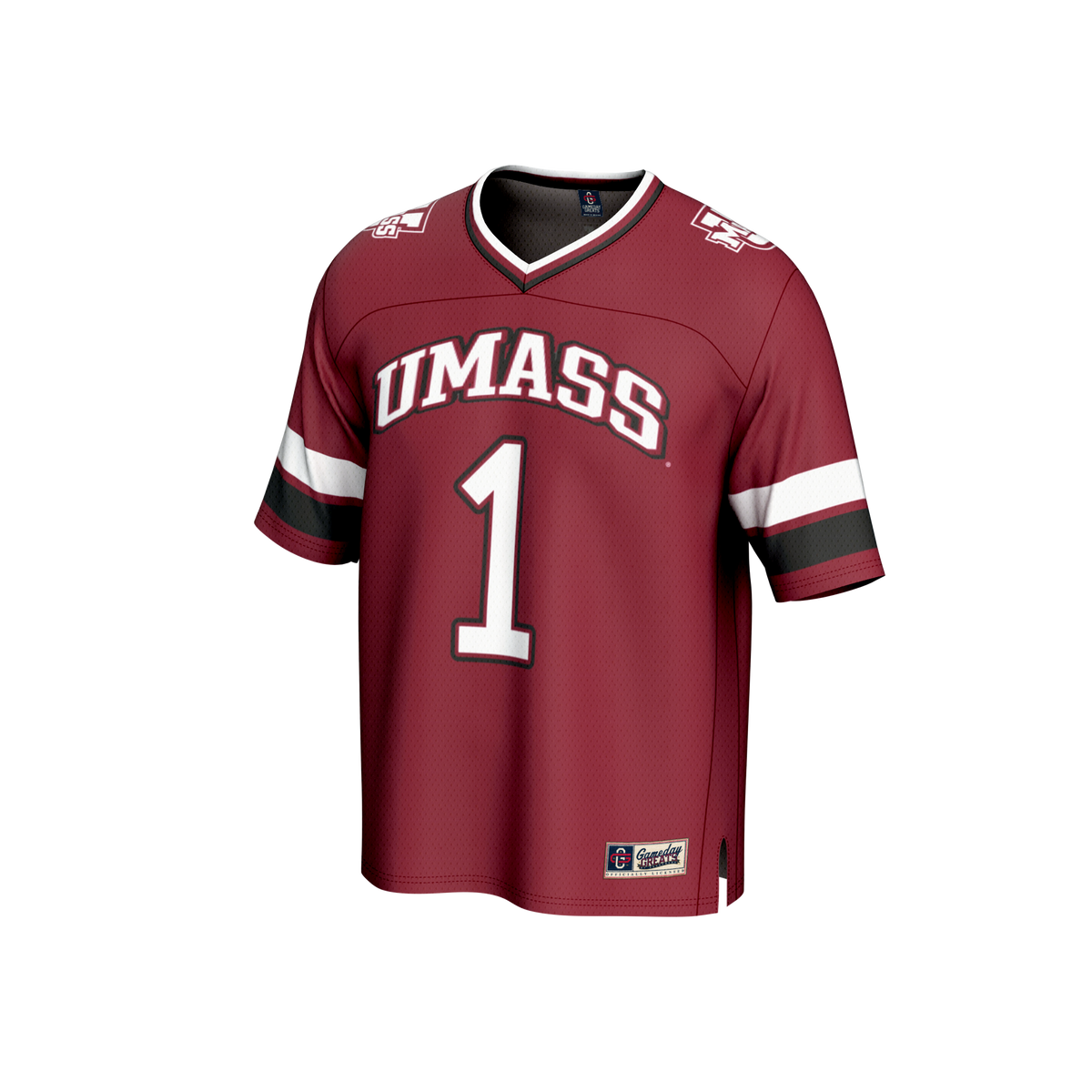 #1 UMass Minutemen GameDay Greats Lightweight Collegiate Football Fashion Jersey - Maroon