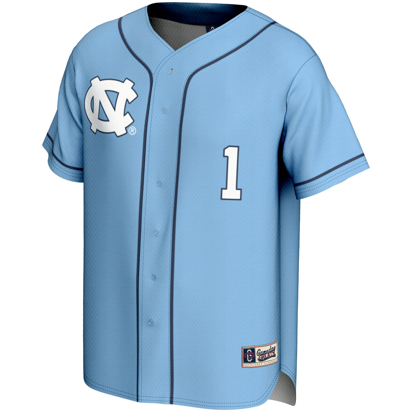 GameDay Greats Carolina Blue #1 North Carolina Tar Heels Lightweight Softball Jersey
