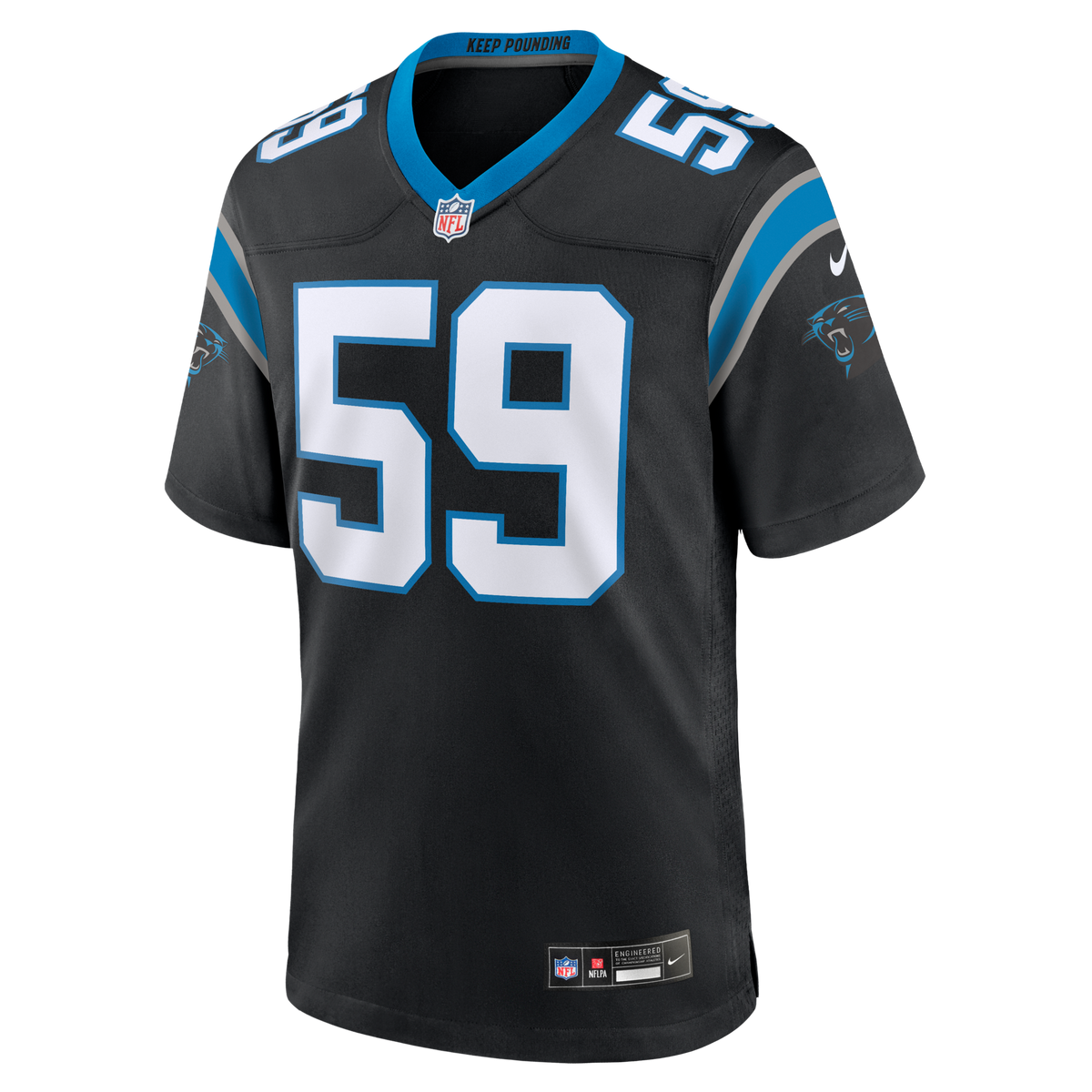 Carolina Panthers Luke Kuechly Black Team Game Jersey