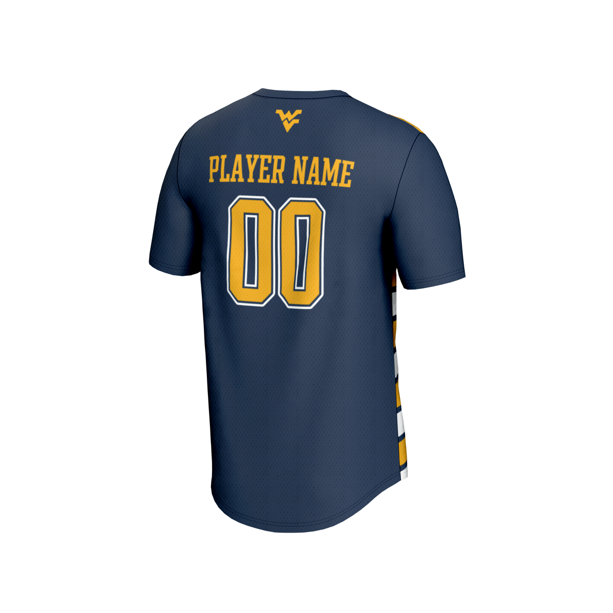 West Virginia Mountaineers GameDay Greats Collegiate Soccer NIL Pick-A-Player Fashion Jersey - Navy/Gold