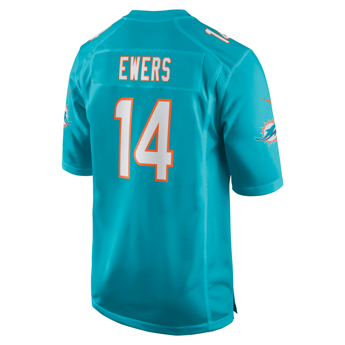 Miami Dolphins Quinn Ewers Aqua Team Game Jersey