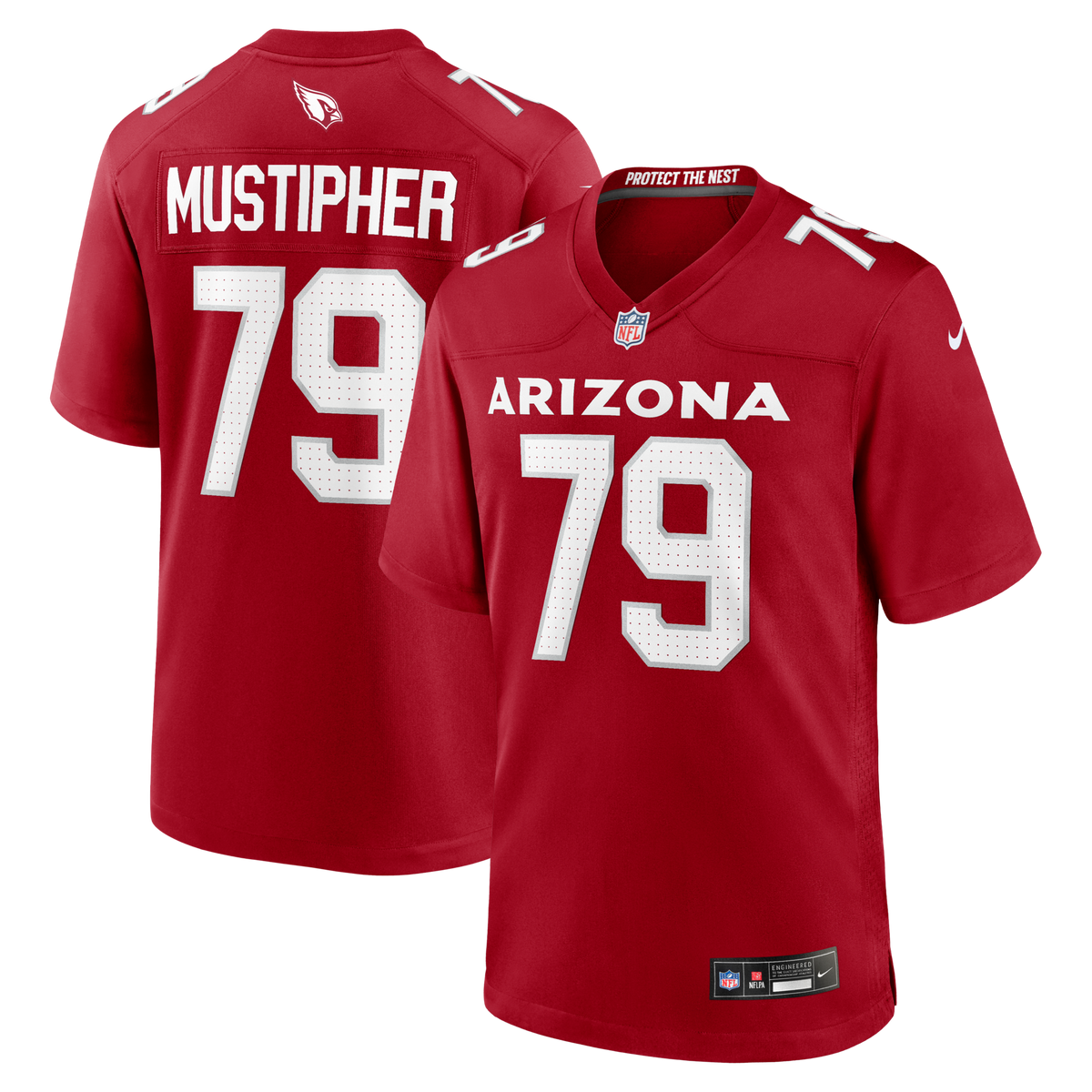 Arizona Cardinals PJ Mustipher Cardinal Team Game Jersey