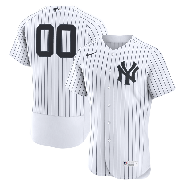 New York Yankees Nike White Home Authentic Custom Jersey