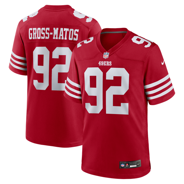 San Francisco 49ers Yetur Gross-Matos Scarlet Team Game Jersey