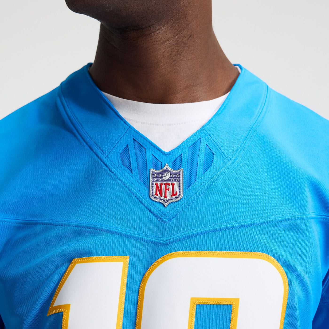 Los Angeles Chargers Justin Herbert Nike Powder Blue Team Vapor F.U.S.E. Stitched Limited Jersey