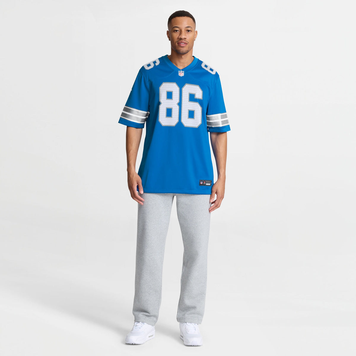Detroit Lions Anthony Firkser Blue Team Game Jersey
