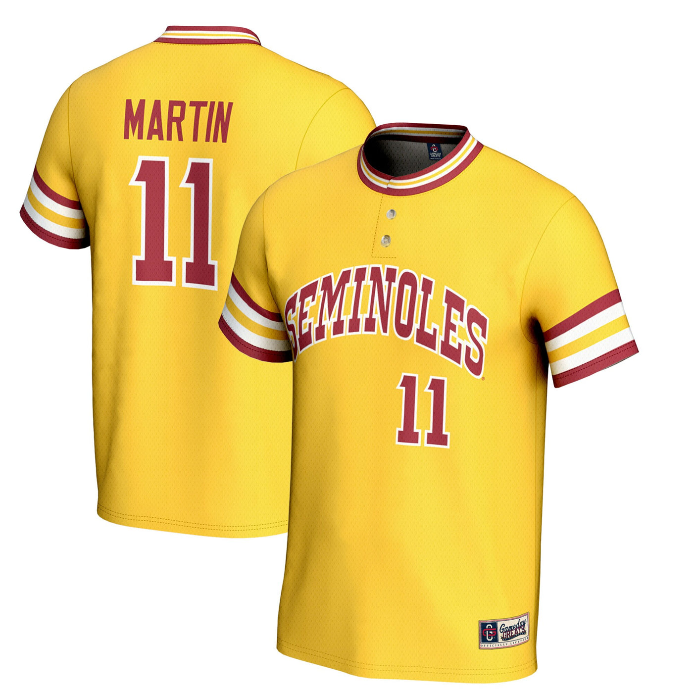 GameDay Greats Mike Martin Gold Florida State Seminoles Lightweight Baseball Jersey