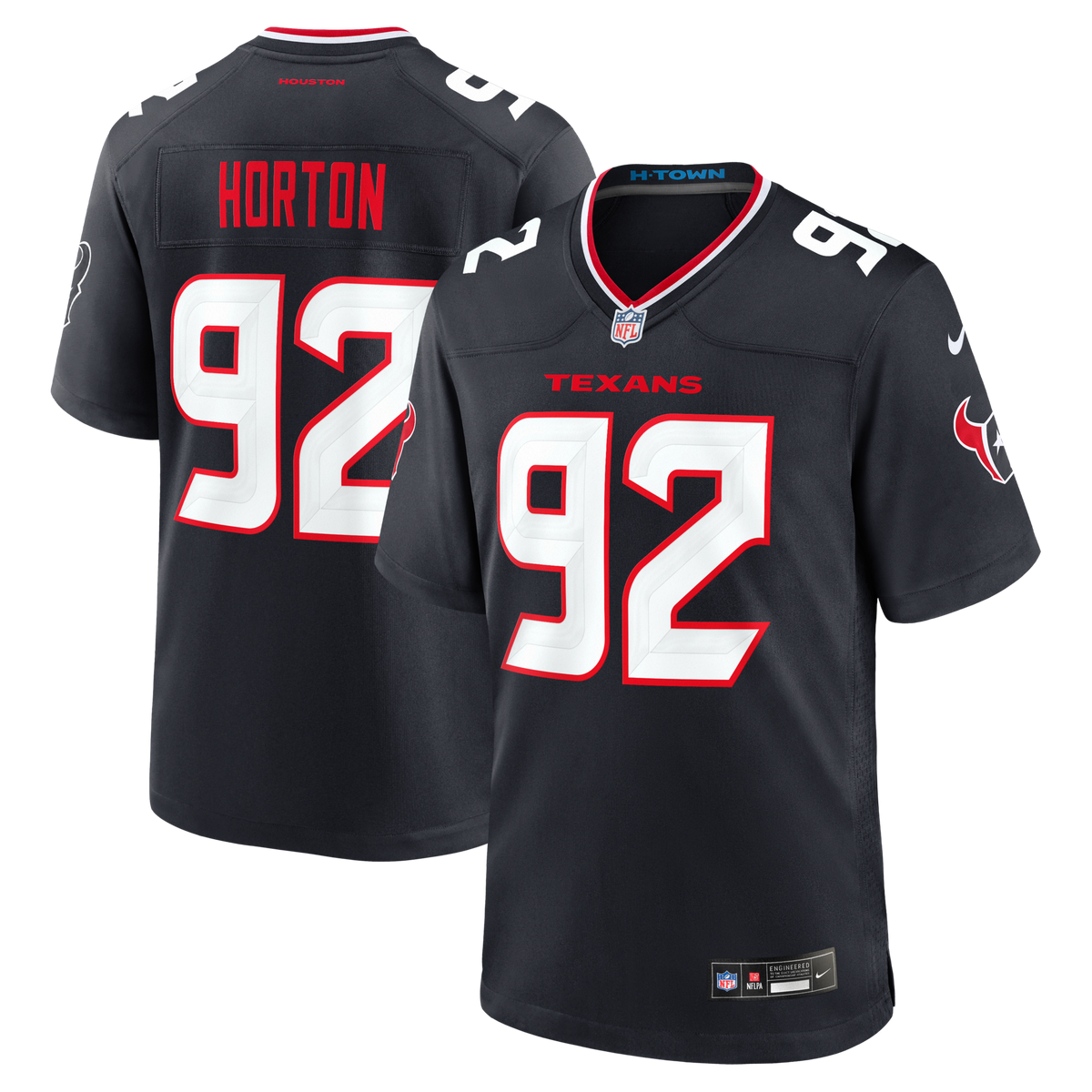 Houston Texans Dylan Horton Navy Team Game Jersey