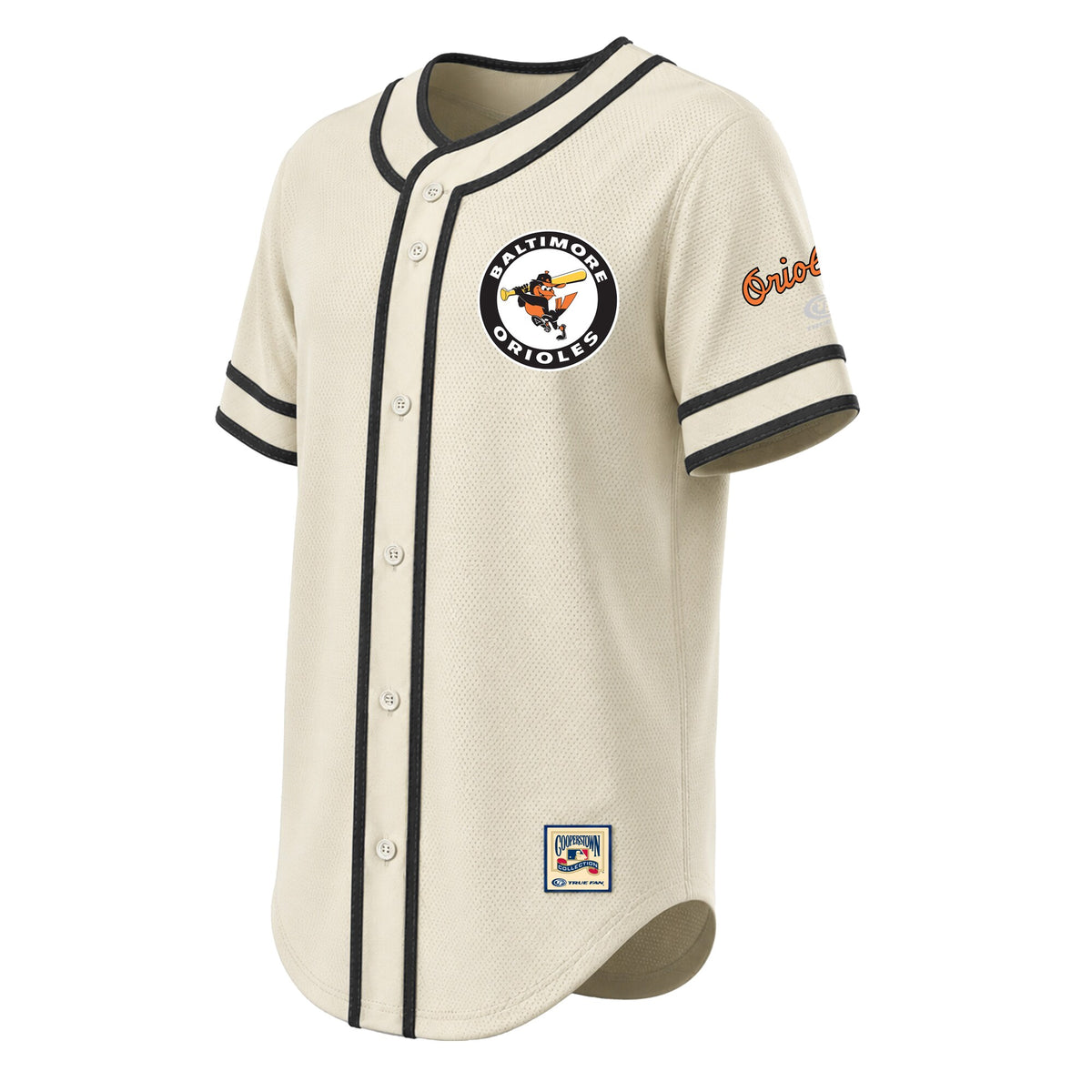 Baltimore Orioles Stitches Natural Throwback Fashion Jersey