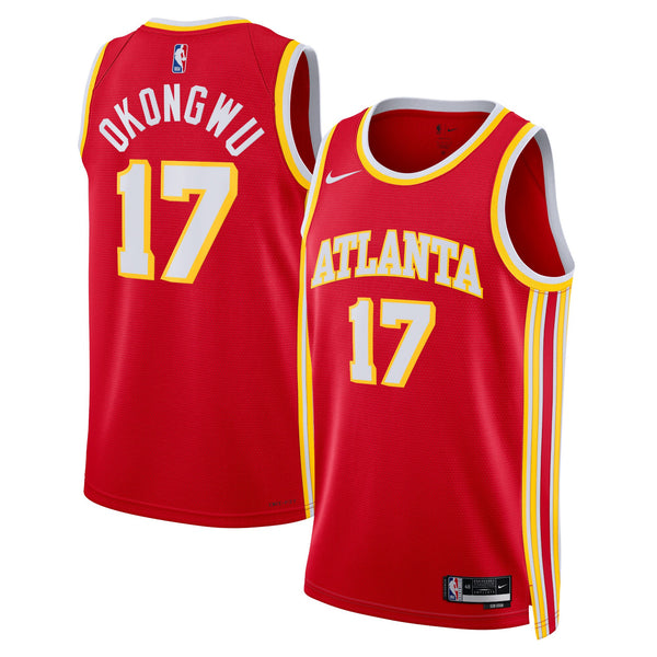 Atlanta Hawks Icon Edition Swingman Jersey - Red - Onyeka Okongwu -