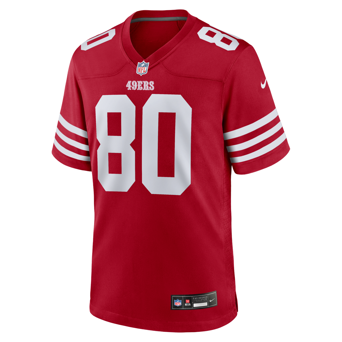 San Francisco 49ers Jerry Rice Scarlet Retired Team Player Game Jersey