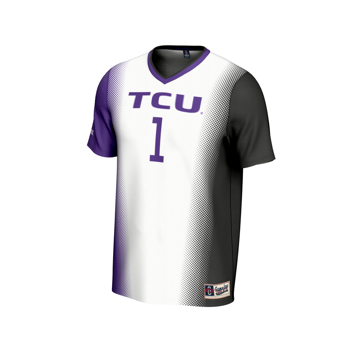 #1 TCU Horned Frogs GameDay Greats Lightweight Soccer Fashion Jersey - White