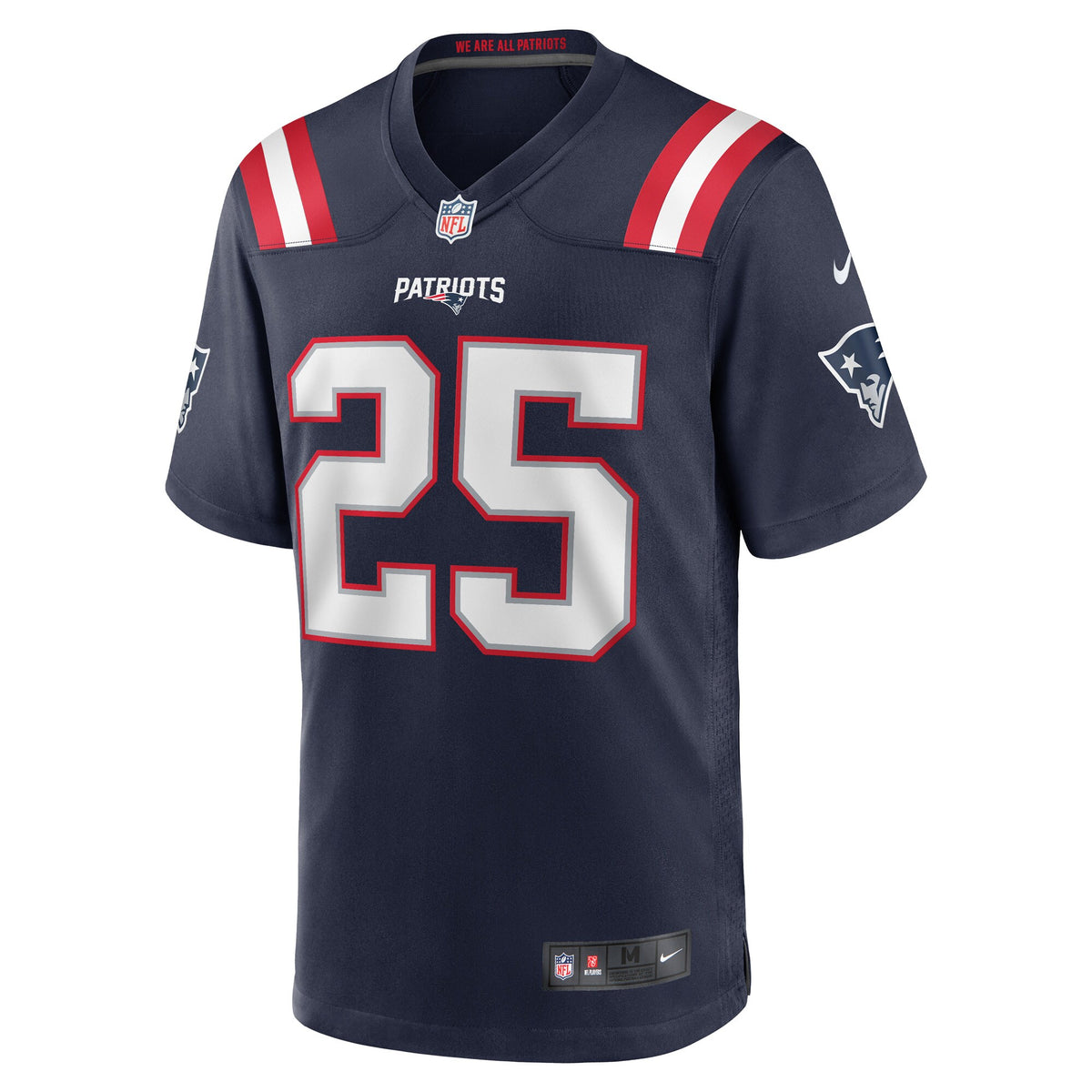 New England Patriots Marcus Jones Navy Game Player Jersey