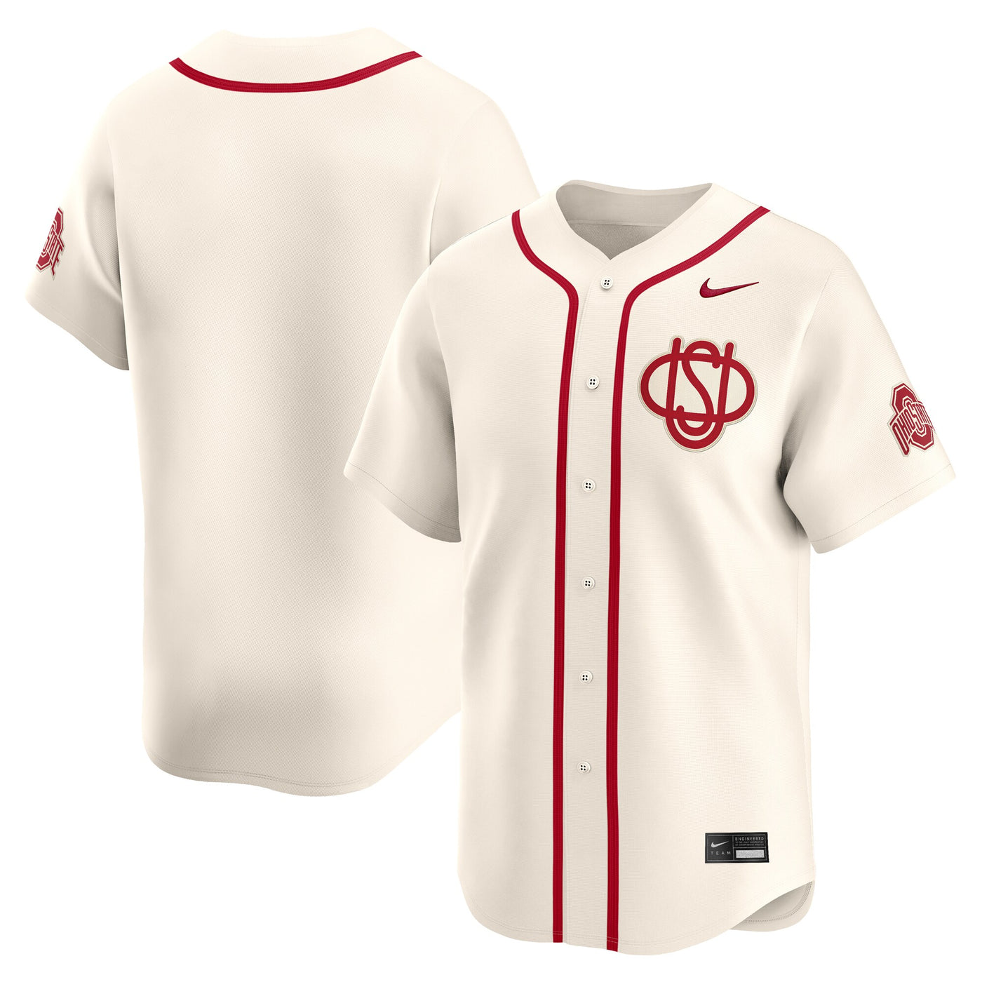 Nike Cream Ohio State Buckeyes Alternate Limited Baseball Jersey