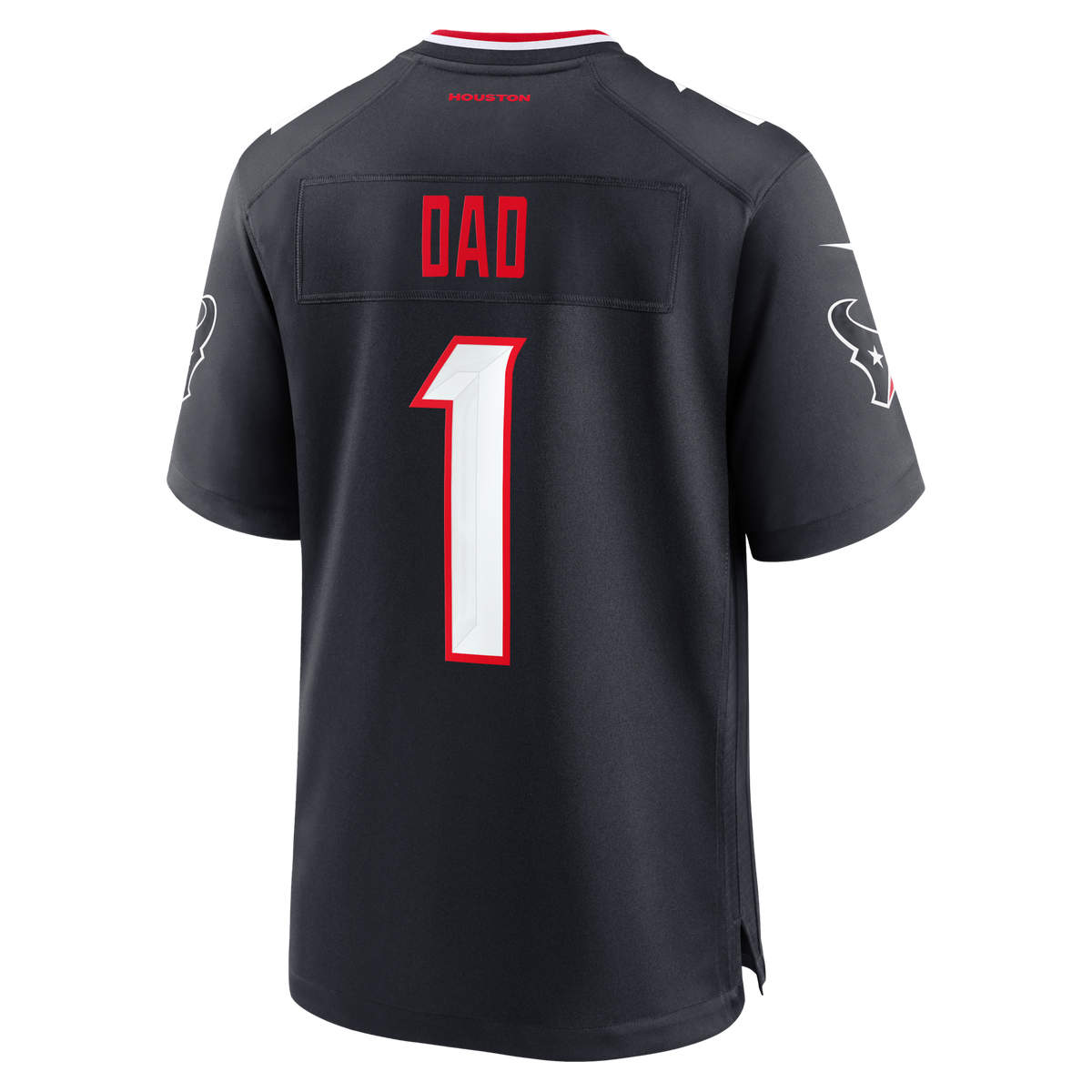 Houston Texans Navy #1 Dad Game Jersey