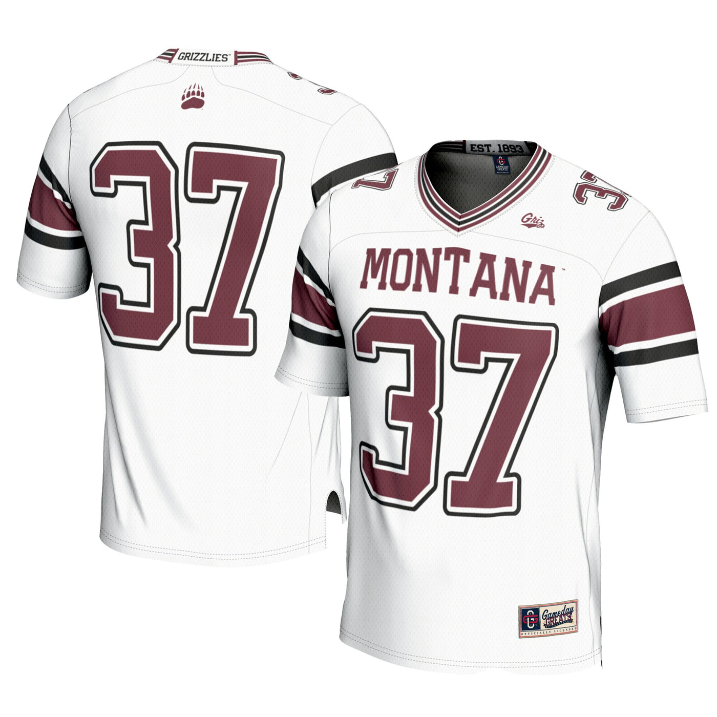 GameDay Greats #37 White Montana Grizzlies Football Jersey