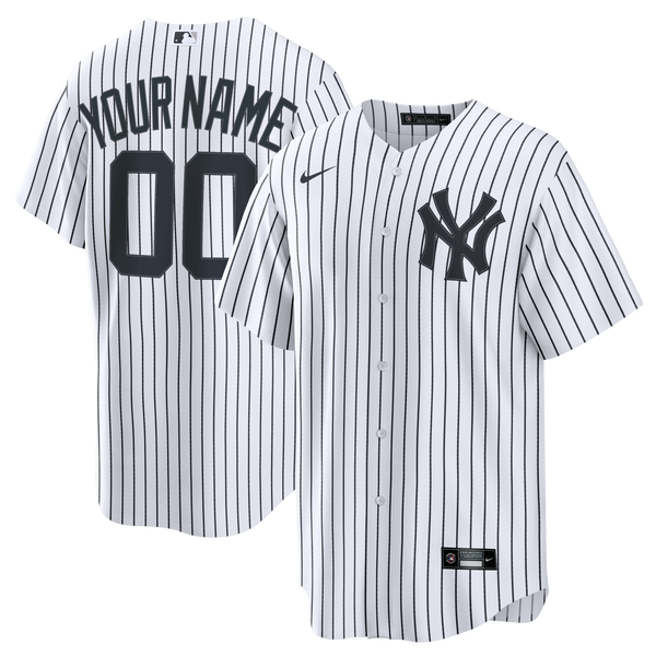 New York Yankees White Home Stadium Custom Jersey