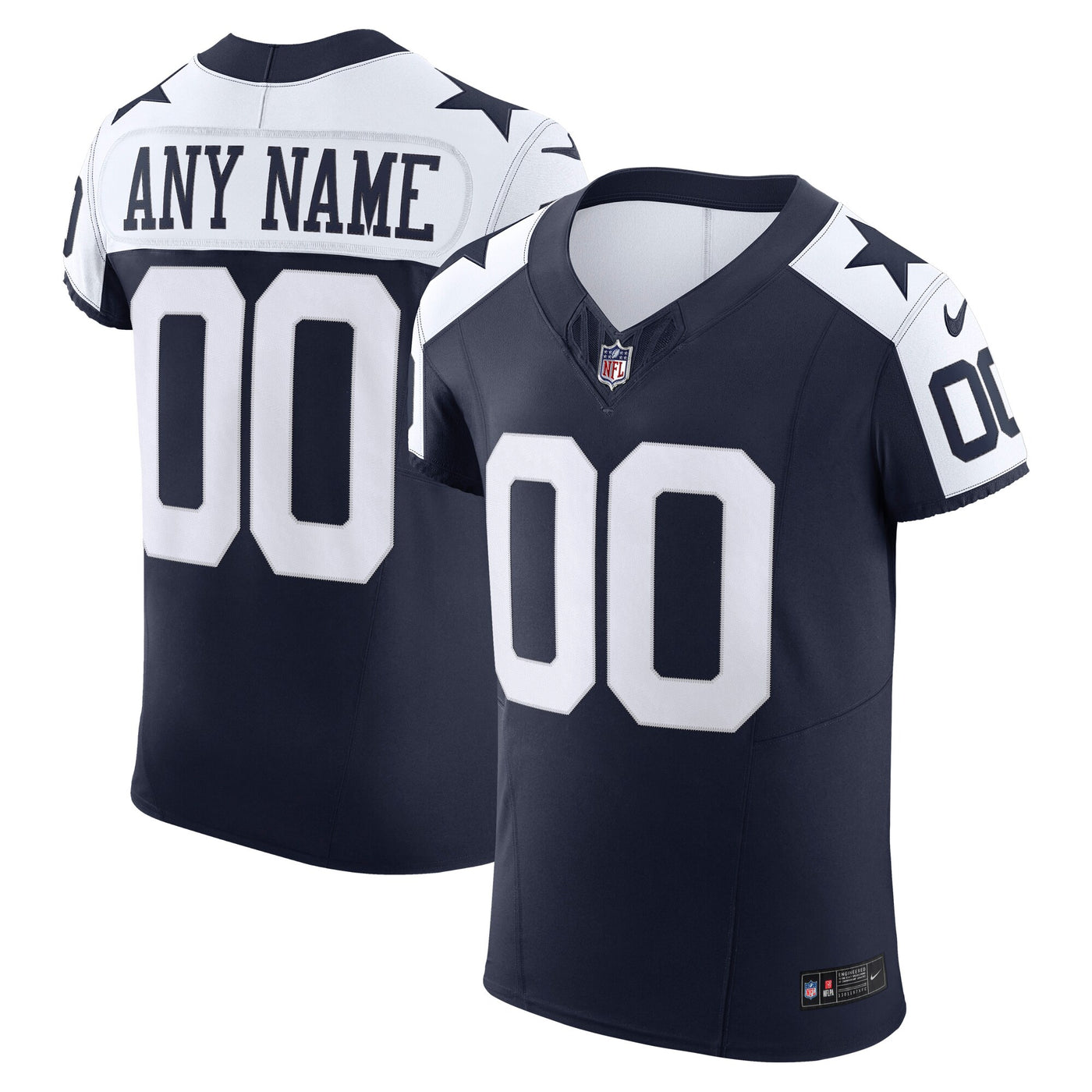 Dallas Cowboys Nike Navy Vapor F.U.S.E. Elite Custom Jersey